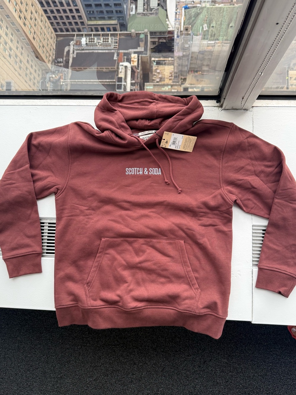 Scotch & Soda Men's Pullover Hoodie - Brick